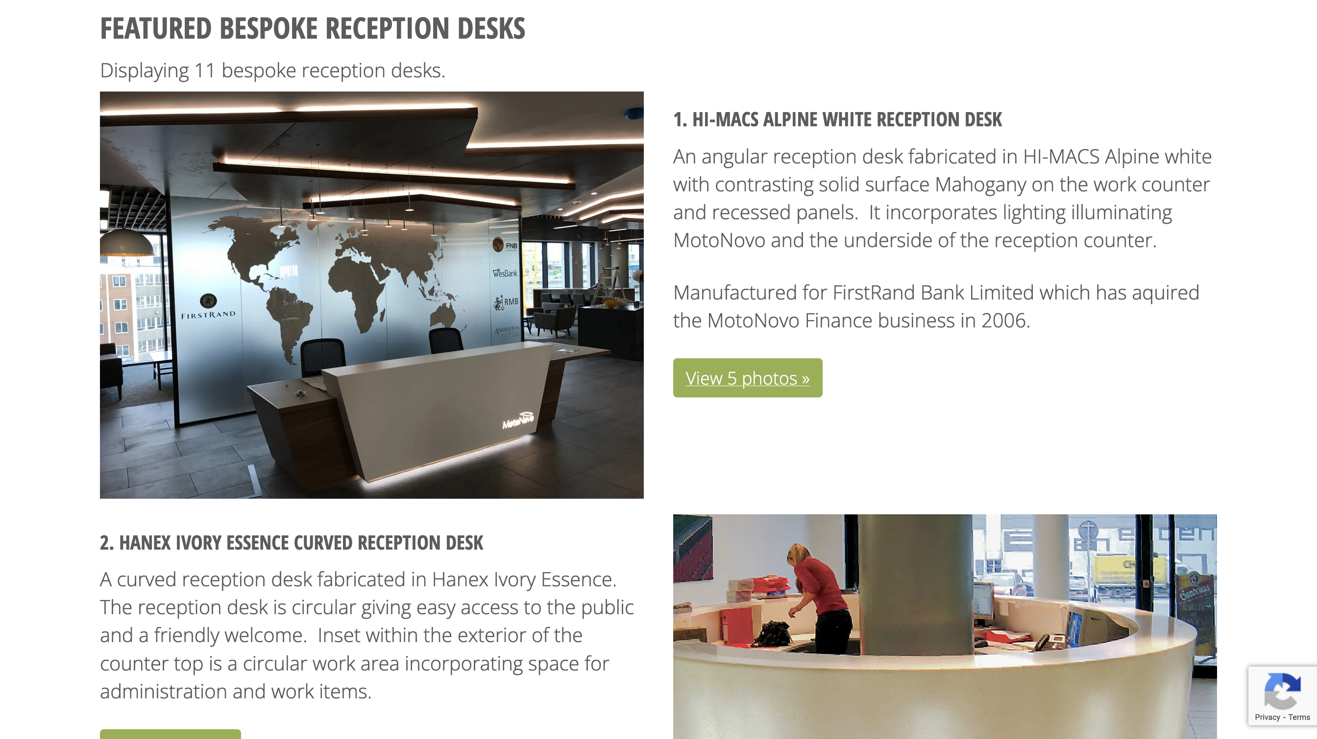 Crafted by Design - Bespoke Reception Desks