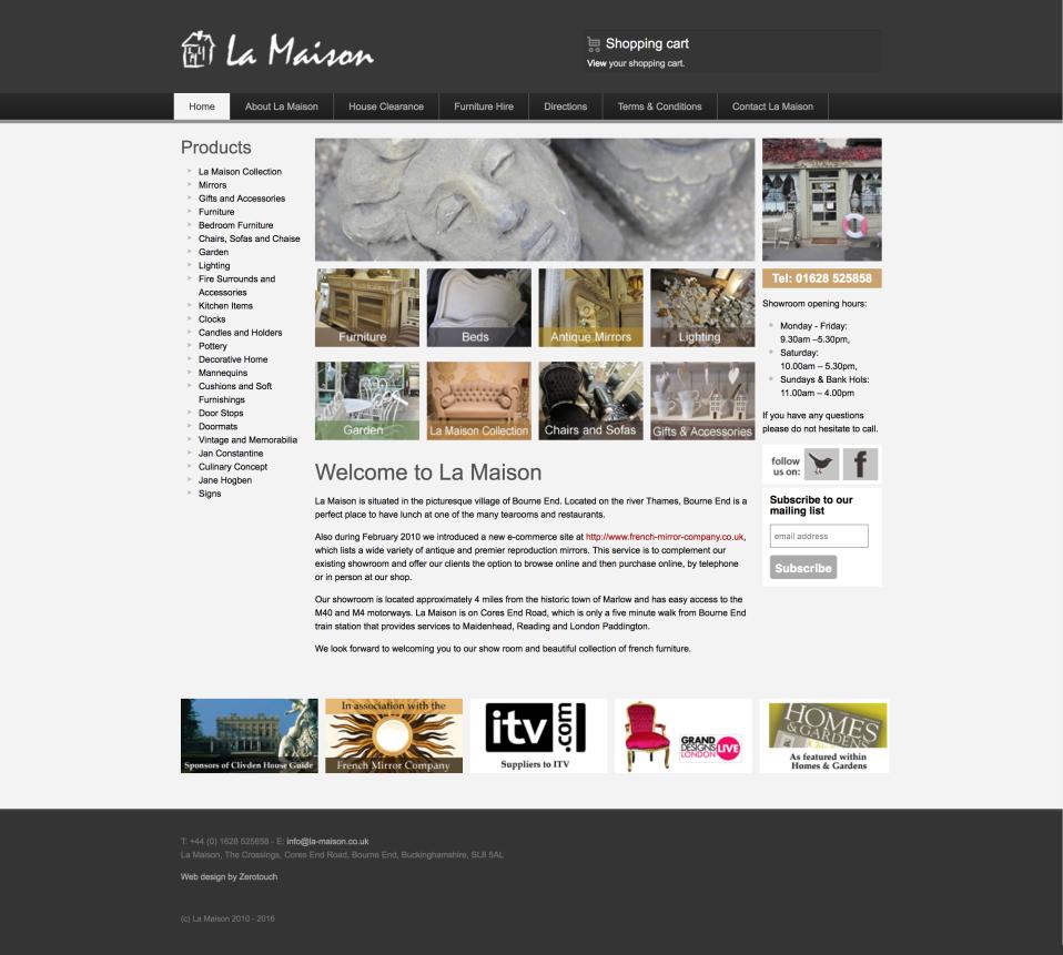 La Maison Home Page